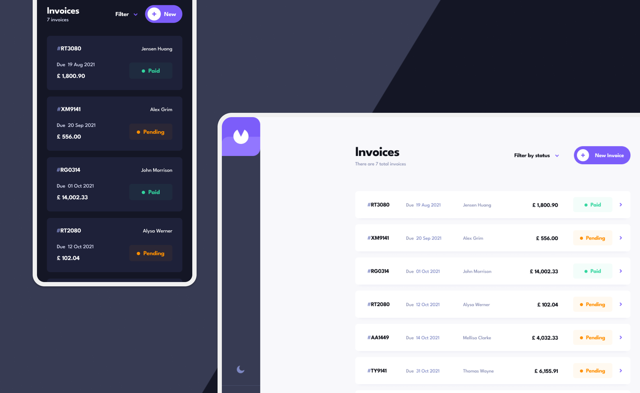 Invoice Management project preview