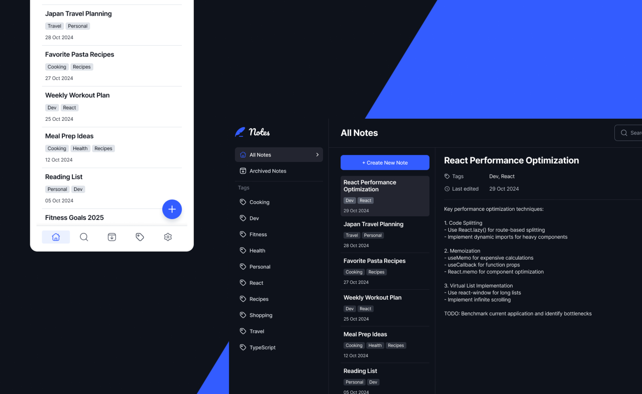Notes project preview