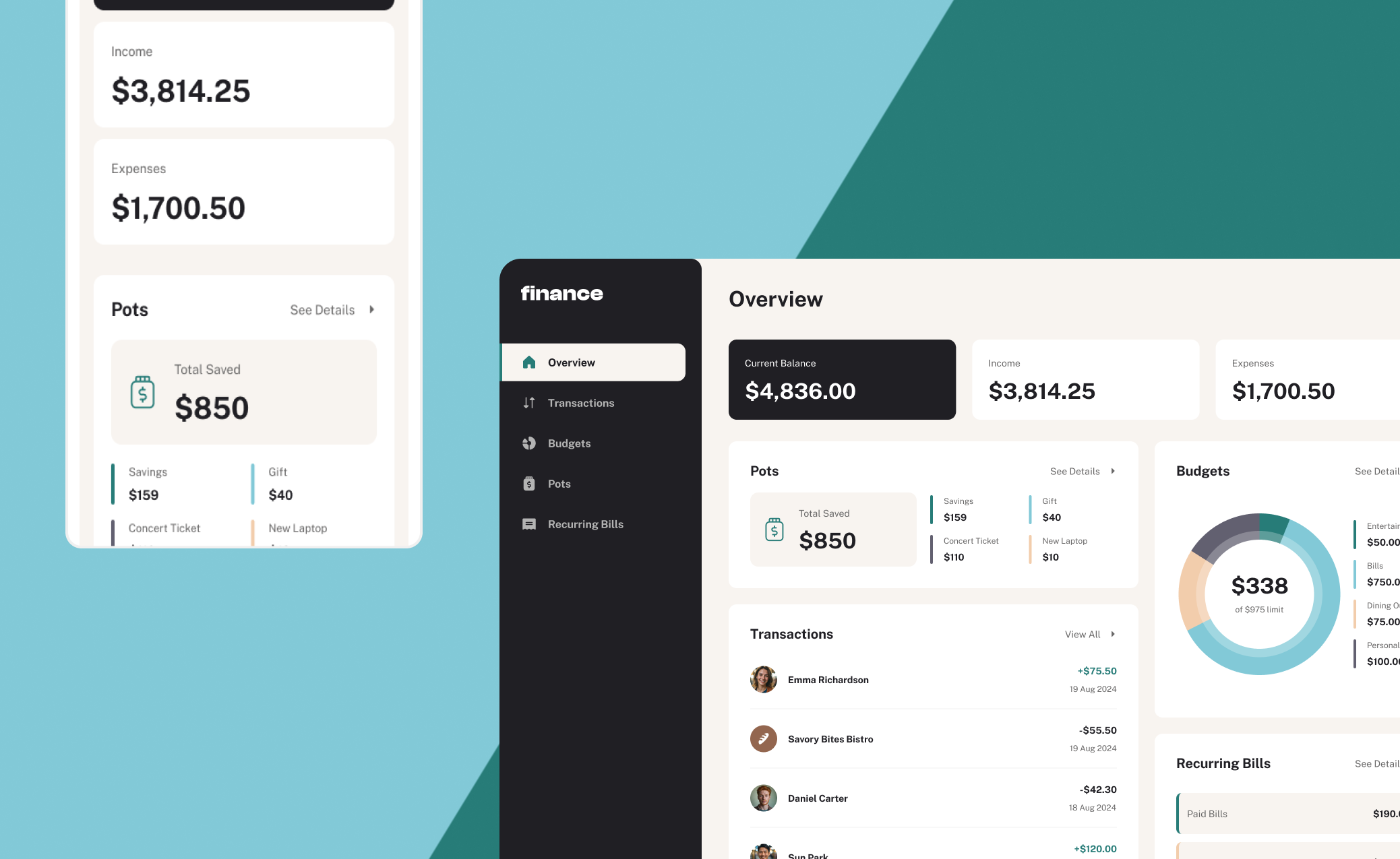 Personal Finance project preview